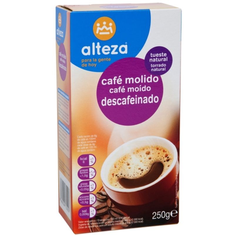 Cafe Molido Descafeinado Mezcla 250 Gr | Cash Borosa