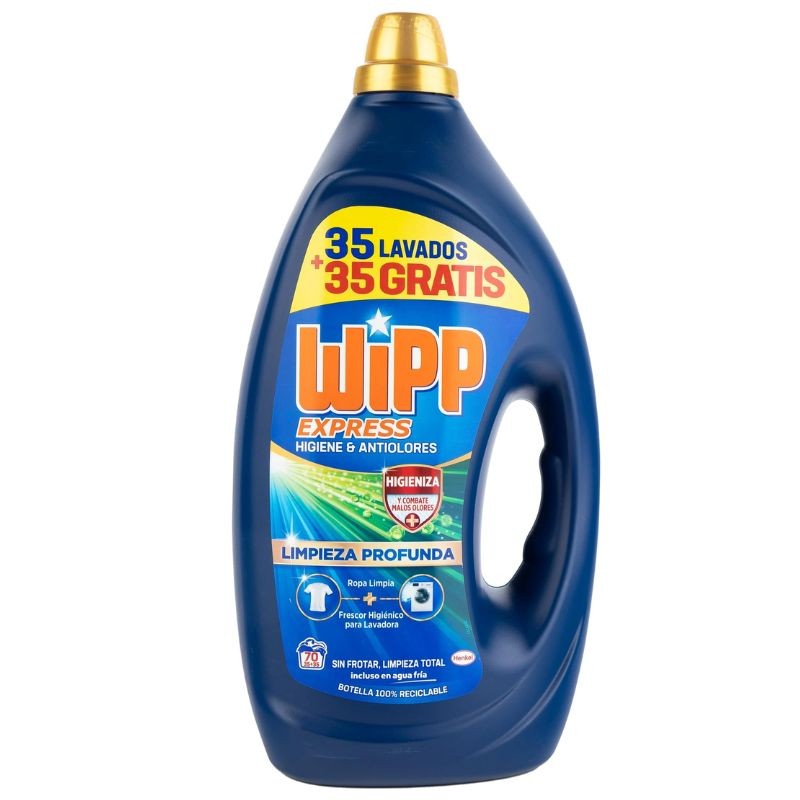 Detergente Ropa Liquido WIPP 35 + 35 Lavados | Cash Borosa