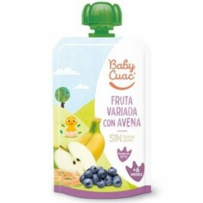 Bolsita Fruta de Manzana Melocoton Pera BABY CUAC 120 GR | Cash Borosa