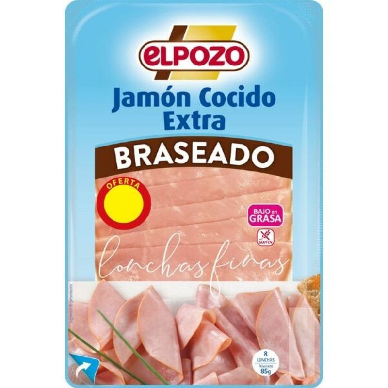 Jamon Cocido Braseado Lonchas ELPOZO 1.25 €  115 GR | Cash Borosa