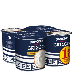 Yogur Danone Griego Natural Azucarado  x 4