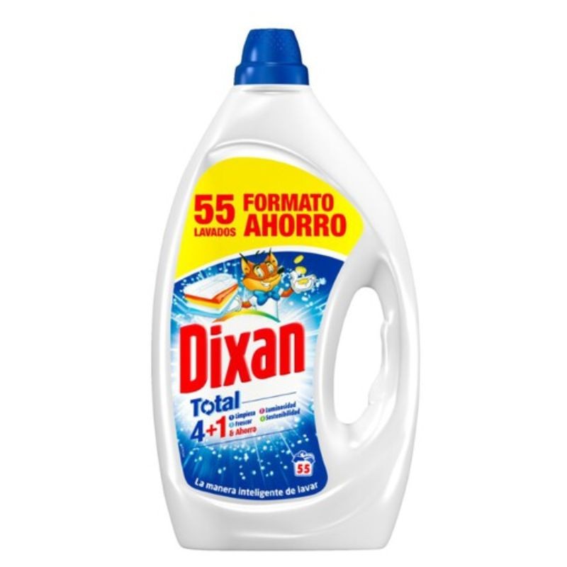 Detergente Liquido DIXAN  Gel azul 55 dosis 2.475L | Cash Borosa